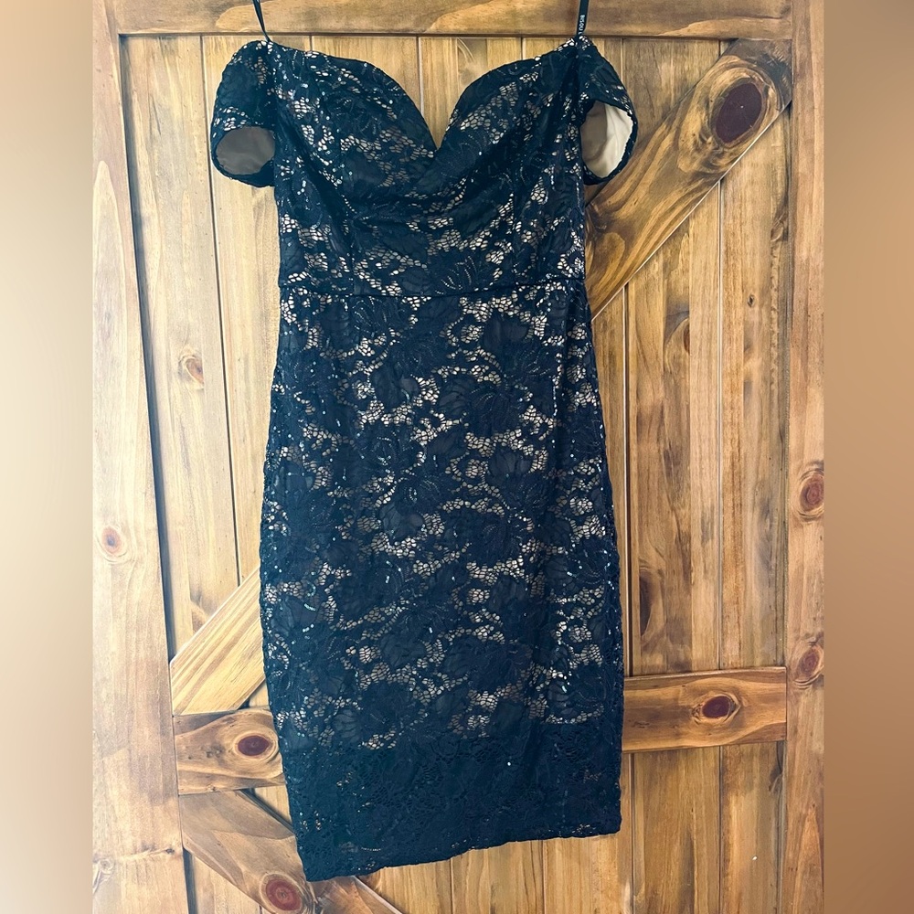 Bisou Bisou Black Lace Dress